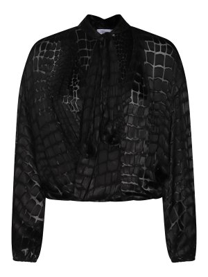 BLUMARINE: shirts - Black Viscose Shirt