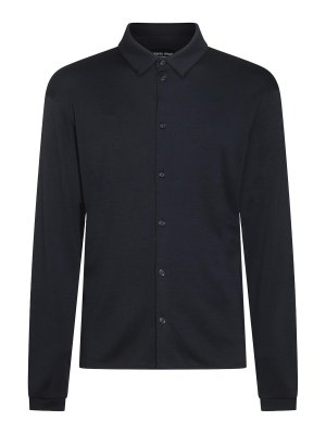 GIORGIO ARMANI: shirts - Black Wool Shirt