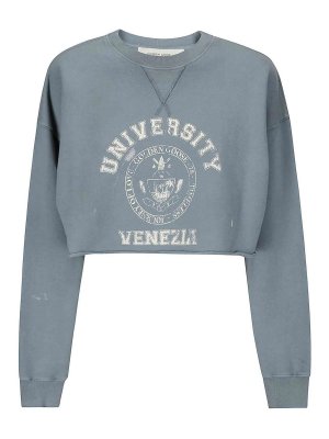 GOLDEN GOOSE: Sweatshirts & Sweaters - Cropped long-sleeved sweatshirt