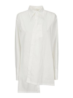YOHJI YAMAMOTO: blouses - White r-asymmetric shirt