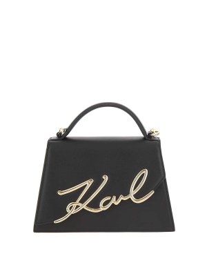 KARL LAGERFELD: クロスボディバッグ - クロスボディバッグ - 黒