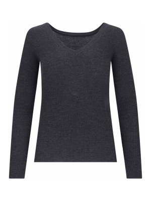 P.A.R.O.S.H.: Strickpullover mit Rundhalsausschnitt - Rundhalspullover - Grau