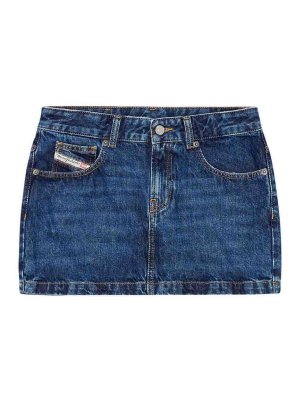 DIESEL: mini skirts - De-Ron Mini Denim Skirt
