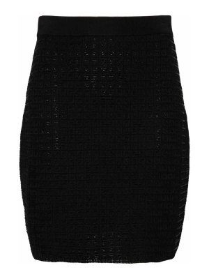 Balmain Viscose Blend Miniskirt - Black - Women
