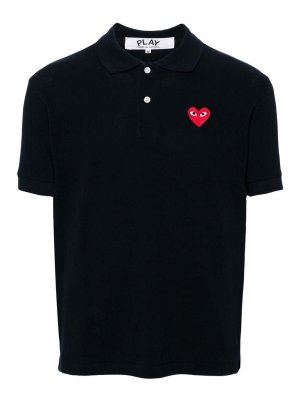 COMME DES GARCONS: polo shirts - Logo Cotton Polo Shirt