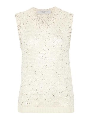 GOLDEN GOOSE: vests - Sequined Knitted Vest