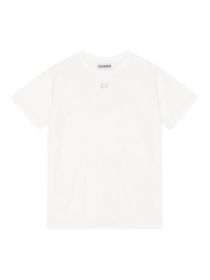 The Attico Laurie White Cotton T-Shirt - White