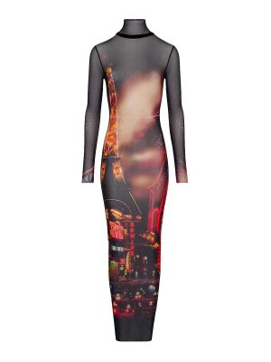 Alessandra Rich Belt Crepe Dress - Blue - Women