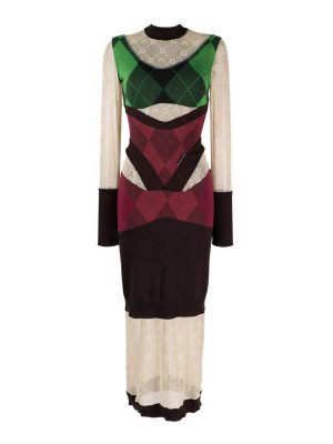 MARINE SERRE: maxi dresses - Wool Long Dress