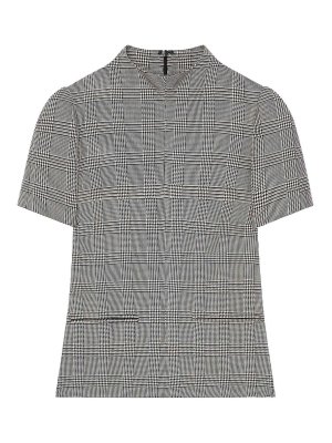 Courreges: t-shirt - T-shirt con motivo Principe di Galles