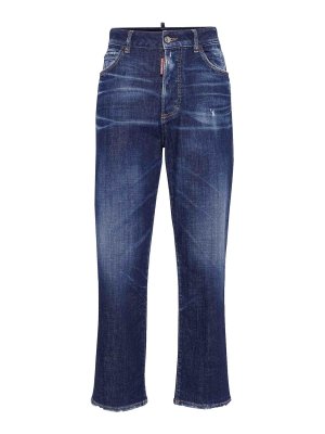 DSQUARED2: Jeans Rectos - Vaqueros Rectos - Azul Oscuro