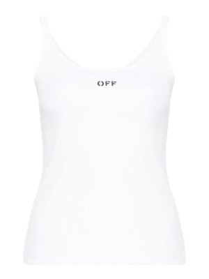 OFF-WHITE: Tops & Tank tops - Off Stamp Stretch-Cotton Tank Top