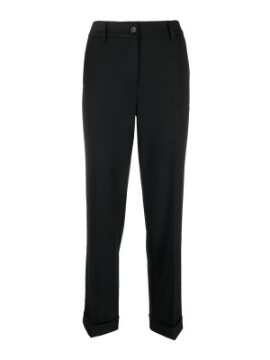 P.A.R.O.S.H.: Pantalons élégants - Pantalon Couturier - Noir