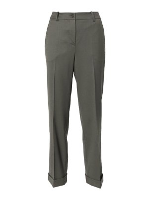 P.A.R.O.S.H.: Pantalons élégants - Pantalon Couturier - Gris