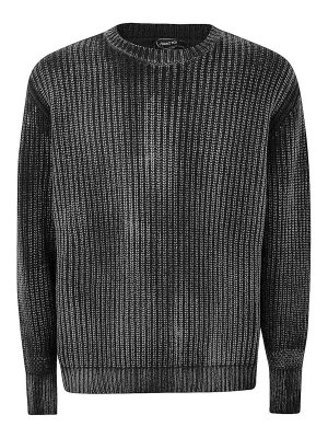 AVANT-TOI: crew necks - Tonal Effect Ribbed Round Neck