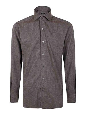 John Smedley Adrian shirt - Brown - Men | ADRIANBEIGE