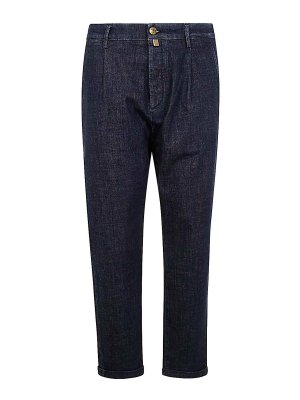 JACOB COHEN: casual trousers - Crop Slim Single Pence Henry Pant