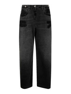 The Attico: straight leg jeans - Long Trousers Denim