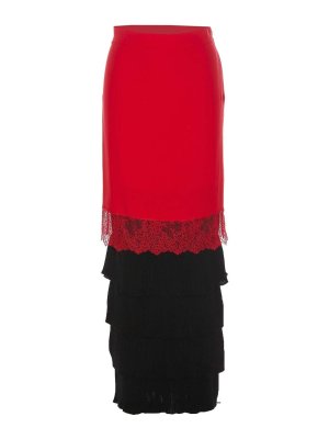 【関税込み】ALESSANDRA RICH Long wool skirt Alessandra Rich Long Wool Skirt - Black - Women
