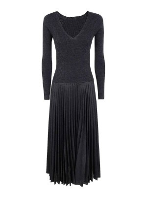 Wardrobe.NYC Ribbed Long Sleeve Dress - Grey | W5016PCCHARCOAL