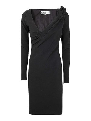J.W. ANDERSON: knee length dresses - Midi V-Neck Dress