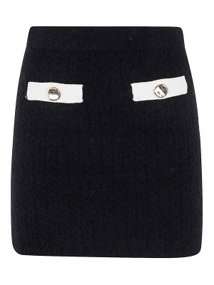 Self Portrait Cargo Skirt In Satin - Beige - Women | PF24039SKBG