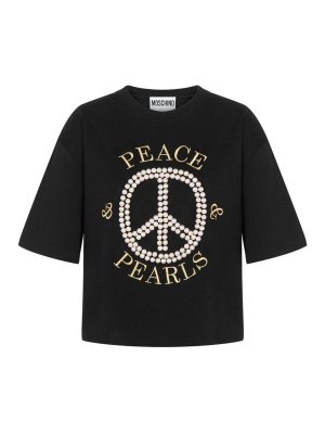 MOSCHINO: Suéteres con cuello pico - Suéter Cuello Redondo - Negro