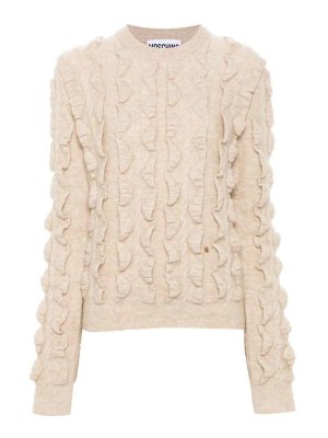 MOSCHINO: Suéteres con cuello pico - Suéter Cuello Redondo - Blanco