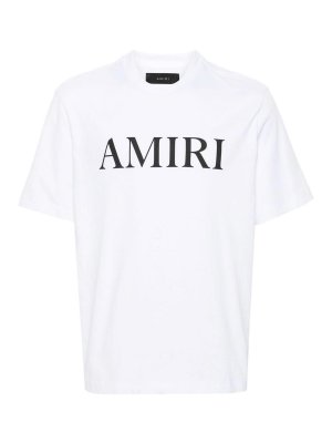 AMIRI: t-shirts - Cotton T-Shirt With Front Logo Print