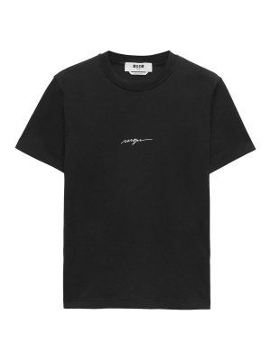 MSGM logo-print Cotton T-shirt | Black | FARFETCH