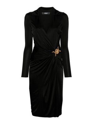 VERSACE: knee length dresses - Midi Wrap Dress