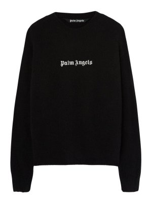 Palm Angels: Sweatshirts und Pullover - Rundhalspullover - Weiß