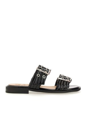 GANNI: Sandalen - Sandalen - Schwarz