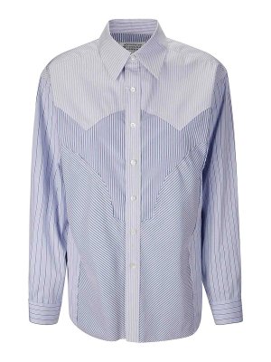 Maison Margiela: Camisas - Camisa - Azul