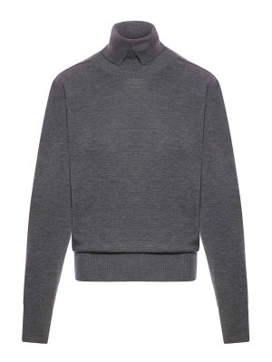 BURBERRY: Suéteres con cuello pico - Suéter Cuello Redondo - Gris