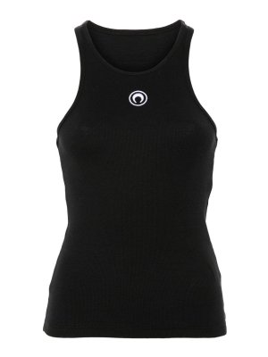 MARINE SERRE: Tops & Tank tops - Moon Logo Cotton Top