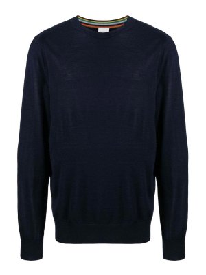 PAUL SMITH: Pull col rond - Pull Col Rond - Bleu