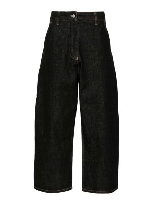STUDIO NICHOLSON: jeans bootcut - Jeans cropped in denim a gamba larga