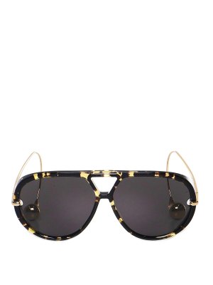 BOTTEGA VENETA: sunglasses - Drop Aviator Sunglasses