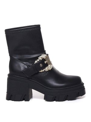 VERSACE JEANS: ankle boots - Chunky Ankle Boots