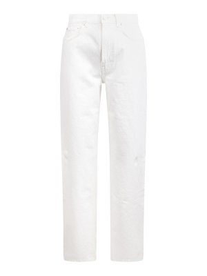 LOULOU STUDIO: straight leg jeans - Low Waist Samur Denim