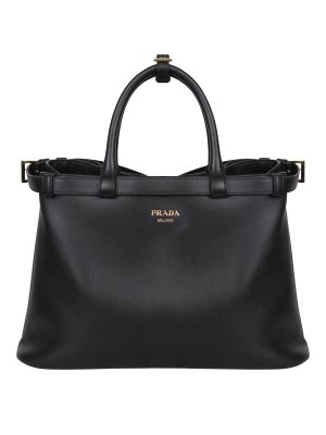 PRADA: cross body bags - Medium bag with buckle and double handle