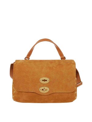 ZANELLATO: totes bags - Brandy brown suede leather bag