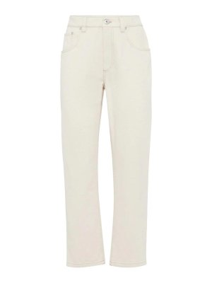 BRUNELLO CUCINELLI: Jeans Rectos - Vaqueros Rectos - Blanco