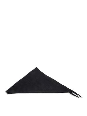 Alexander Mcqueen Logo printed silk scarf - Black