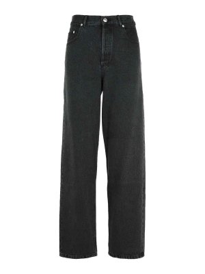 A.P.C.: bootcut jeans - Fairfax Black Cotton Jeans