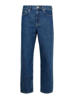A.P.C.: bootcut jeans - Martin Blue Cotton Jeans