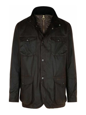 BARBOUR: casual jackets - Ogston Brown Waxed Cotton Jacket