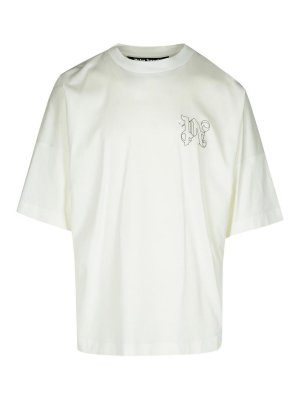 Palm Angels: T-shirts - T-Shirt - Blanc