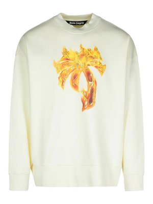 Palm Angels: Sudaderas y suéteres - Sudadera - Crema